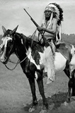 Native American on Horseback Archival Photo Poster Print Masterprint