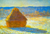 Claude Monet Haystacks in Snow Art Print Poster Masterprint