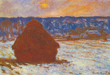 Claude Monet Haystacks Snow Covered the Sky Art Print Poster Masterprint