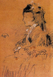 James Whistler Mrs Leyland Seated Art Print Poster Masterprint