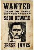 Jesse James Wanted Advertisement Print Poster Posters