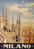 Milano Italy Travel Vintage Ad Poster Print Masterprint