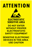 Electrostatic Sensitive Area ESD Warning Sign Poster Print Posters