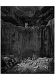 Gustave Doré (Illustration to Dante's "Divine Comedy," Inferno - Cliff) Art Poster Print Photo