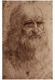 Leonardo Da Vinci (Self-Portrait) Art Poster Print Posters