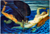 Franz von Stuck Wind and Wave Art Print Poster Posters