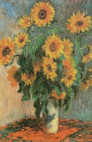 Claude Monet (Sunflowers) Art Poster Print Poster