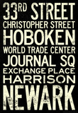 NY/NJ PATH Train Stations Vintage RetroMetro Travel Poster Masterprint