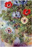 Claude Monet (Still-Life with Anemones) Art Poster Print Posters