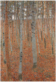 Gustav Klimt Forest of Beech Trees Art Print Poster Photo