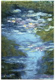 Claude Monet Water Lilies in Pond Art Print Poster Prints