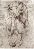 Leonardo da Vinci (Horse and rider) Art Poster Print Prints