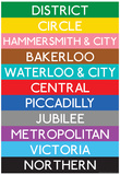 London Underground Tube Lines Travel Poster Prints