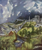 El Greco (View of Toledo Hillside) Art Poster Print Masterprint