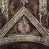 Michelangelo Buonarroti (Ceiling fresco of Creation in the Sistine Chapel, scene in Bezel: Jesse) Masterprint