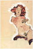 Egon Schiele (Female Nude) Art Poster Print Poster