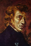 Eugene Ferdinand Victor Delacroix (Portrait of Frederic  Chopin) Art Poster Print Masterprint