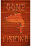 Gone Fishing Sign Art Poster Print Posters
