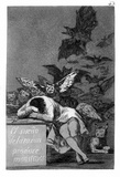 Francisco de Goya y Lucientes (Follow the "Caprichos," Sheet 43: The dream of reason Poster Masterprint