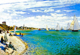 Claude Monet Regatta at Saint Adresse Art Print Poster Masterprint