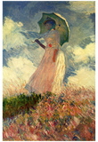 Claude Monet (Woman with a Parasol, Study) Art Poster Print Posters