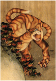 Katsushika Hokusai Tiger in the Rain Art Poster Print Posters