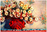 Claude Monet Still Life Chrysanthemums Art Print Poster Print