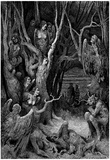 Gustave Doré (Illustration to Dante's "Divine Comedy," Inferno - Suicides) Art Poster Print Poster