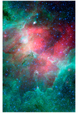Cosmic Epic Unfolds Eagle Nebula  in Infrared Space Photo Art Poster Print Posters