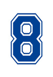 Varsity Number 8 (Eight) Make Your Own Banner Sign Poster Masterprint