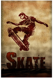 Skateboarding Skate Sketch Sports Poster Print Posters