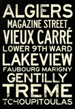 New Orleans Neighborhoods Travel Poster Masterprint