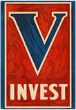 V Invest WWI War Propaganda Art Print Poster Photo