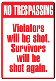 No Tresspassing Sign Art Print Poster Masterprint