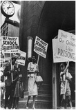 School Segregation Protest (Protesters with Signs) Art Poster Print Posters