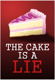 The Cake is a Lie Portal Video Game Poster Print Prints
