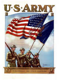 U.S. Army Guardian of the Colors WWII War Propaganda Art Print Poster Masterprint