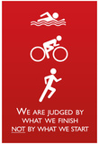 Triathlon Motivational Quote Sports Poster Print Prints