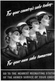 US Armed Services (Recruiting Women, 1944) Art Poster Print Poster