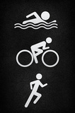 Triathlon Pavement Sports Poster Print Masterprint