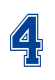 Varsity Number 4 (four) Make Your Own Banner Sign Poster Masterprint