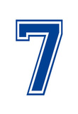 Varsity Number 7 (Seven) Make Your Own Banner Sign Poster Masterprint