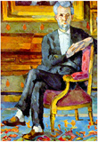 Paul Cezanne Victor Chocquet Seated Portrait Art Print Poster Posters