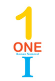Number 1 Sign With Roman Numeral Banner Poster Masterprint
