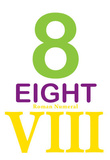 Number 8 Sign with Roman Numeral Banner Poster Masterprint