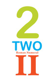 Number 2 Sign with Roman Numeral Banner Poster Masterprint