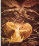 William Blake (The great red dragon and the woman clothed with the sun) Art Poster Print Masterprint