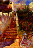 Pierre Auguste Renoir Stairs in Algier Art Print Poster Prints
