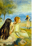 Pierre Auguste Renoir Girls by the Seaside Art Print Poster Masterprint
