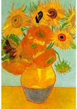 Vincent Van Gogh Still Life Vase with Twelve Sunflowers 2 Art Print Poster Masterprint